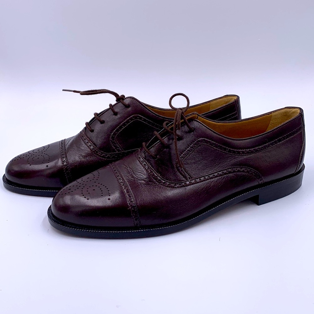 Bally brown men leather shoes size 11